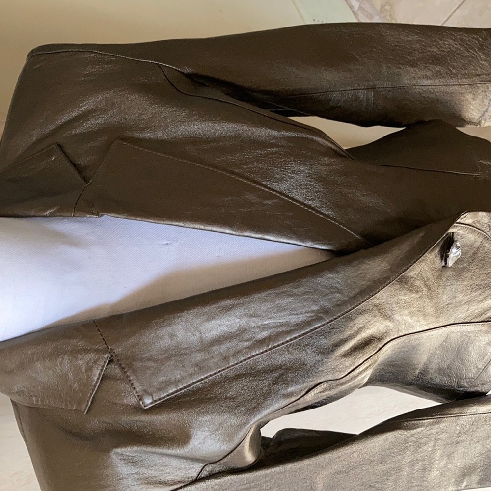 Beautiful waisted metallic bronze jacket New - Picture 2 of 10
